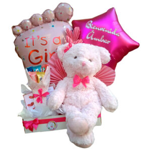 Box nacimiento globo peluche bombones